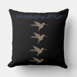 Hummingbird Black throw Kissen. Kissen