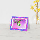 Hummingbird Blank Card Karte (Gelbe Blume)