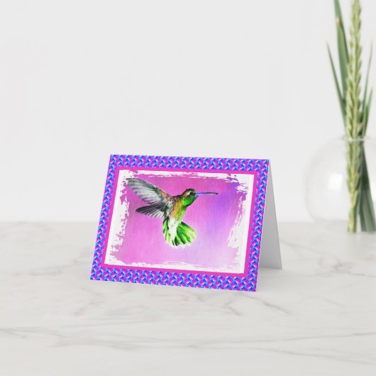 Hummingbird Blank Card Karte (Vorderseite)