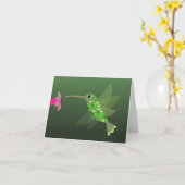 Hummingbird Blank Notecard Karte (Gelbe Blume)
