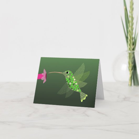 Hummingbird Blank Notecard Karte (Vorderseite)