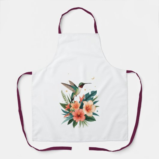 Hummingbird Bloom All-Over Apron Schürze (Vorderseite)