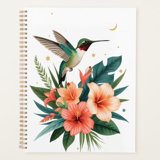 Hummingbird Bloom Tropical Planner Planer (Vorderseite)