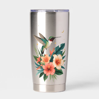 Hummingbird Bloom Tropical Tumbler Thermobecher
