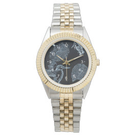 Hummingbird Blue im Garten Armbanduhr