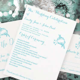 Hummingbird Blue Kiss Wedding Programm