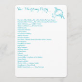 Hummingbird Blue Kiss Wedding Programm (Rückseite)