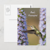 Hummingbird Blume Benutzerdefinierte Postkarte (Vorne/Hinten)