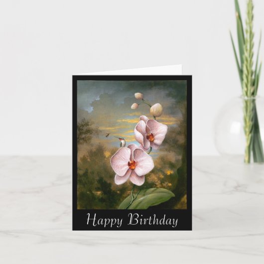 Hummingbird Blume Card Karte (Vorderseite)