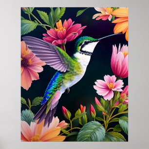 Hummingbird Blume Poster