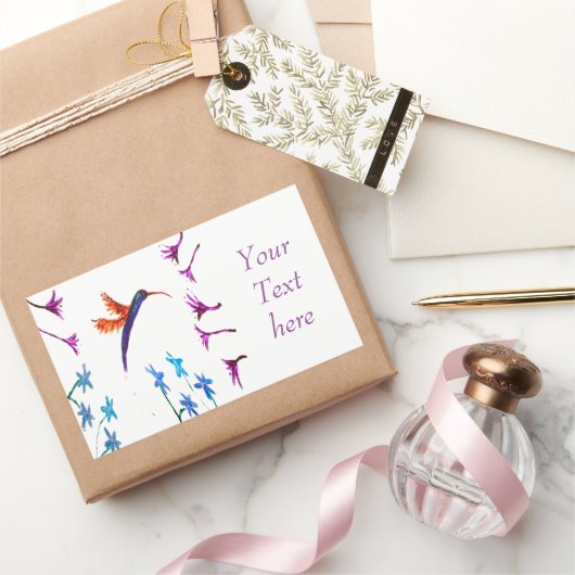 Hummingbird-Blume Rechteckiger Aufkleber (Schenken)
