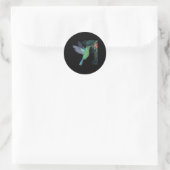 Hummingbird Blume Tree Bird Runder Aufkleber (Tasche)