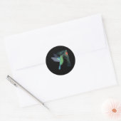 Hummingbird Blume Tree Bird Runder Aufkleber (Umschlag)