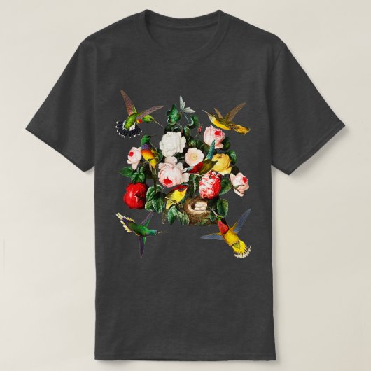 Hummingbird BlumenHummingbird Lover Gift Hummingb T-Shirt (Design vorne)