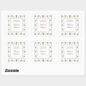 Hummingbird Bookplate Quadratischer Aufkleber (Blatt)