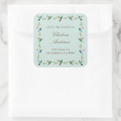 Hummingbird Bookplate Quadratischer Aufkleber (Tasche)