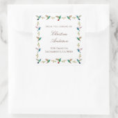Hummingbird Bookplate Quadratischer Aufkleber (Tasche)