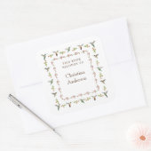 Hummingbird Bookplate Quadratischer Aufkleber (Umschlag)