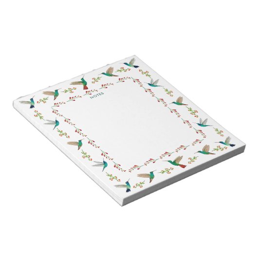 Hummingbird Border Notepad Notizblock (angewinkelt)
