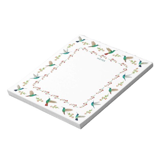 Hummingbird Border Notepad Notizblock (Rotiert)