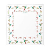 Hummingbird Border Notepad Notizblock (Vorderseite)