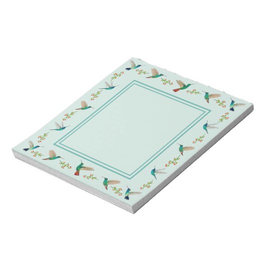 Hummingbird Border Notepad Notizblock (Rotiert)