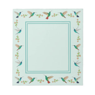 Hummingbird Border Notepad Notizblock
