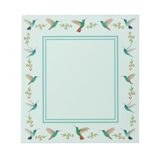 Hummingbird Border Notepad Notizblock (Vorderseite)