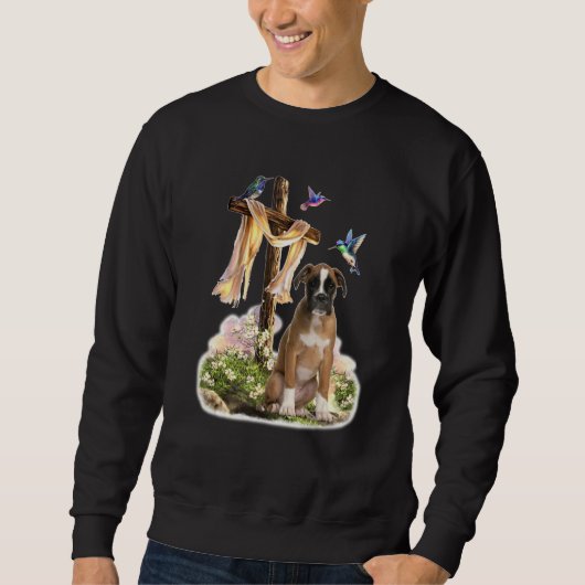 Hummingbird Brown Boxer Sweatshirt (Vorderseite)
