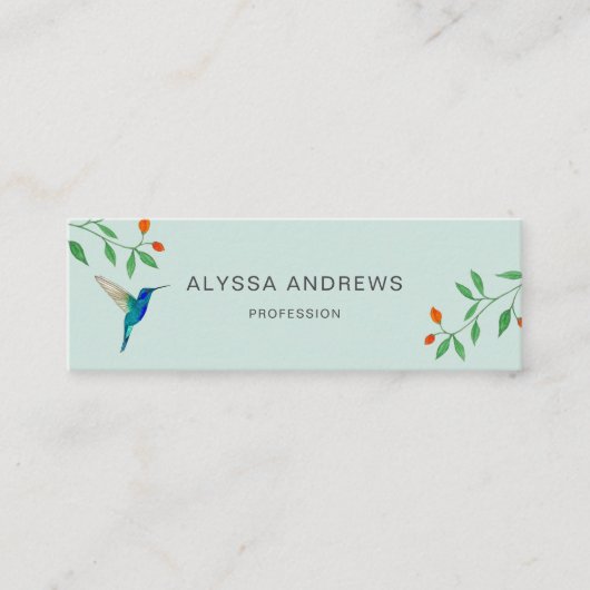 Hummingbird  Business Card Mini Visitenkarte (Vorderseite)