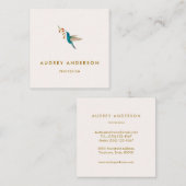Hummingbird Business Card Quadratische Visitenkarte (Vorne/Hinten)