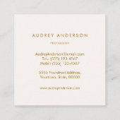 Hummingbird Business Card Quadratische Visitenkarte (Rückseite)