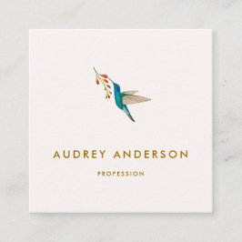 Hummingbird Business Card Quadratische Visitenkarte