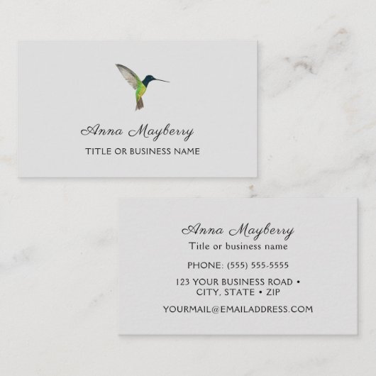 Hummingbird Business Card Visitenkarte (Vorne/Hinten)