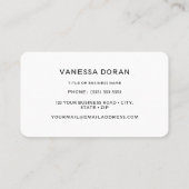 Hummingbird Business Card Visitenkarte (Rückseite)