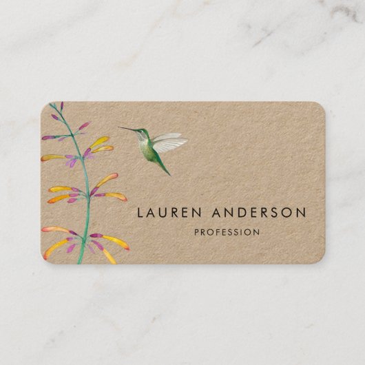 Hummingbird Business Card Visitenkarte (Vorderseite)