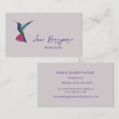 Hummingbird Business Card Visitenkarte (Vorne/Hinten)