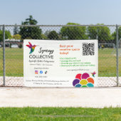 Hummingbird Business Logo QR Code Rent Space Banner (InSitu)