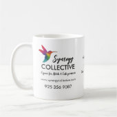 Hummingbird Business Logo weiß Kaffeetasse (Links)