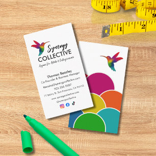 Hummingbird Business Logo weiß Visitenkarte