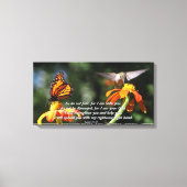 Hummingbird Butterfly Blume überpackt Canvas Print Leinwanddruck (Vorderseite)