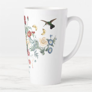 Hummingbird Butterfly Garden Blume Latte Tasse