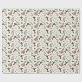 Hummingbird Butterfly Garden Flowers Botanical Geschenkpapier (Flach)