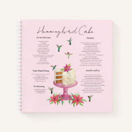 Hummingbird Cake Recipe Notebook Notizblock