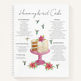 Hummingbird Cake Recipe Notebook Notizblock