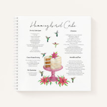 Hummingbird Cake Recipe Notebook
