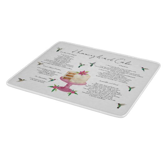 Hummingbird Cake Recipe Schneidebrett (Ecke)