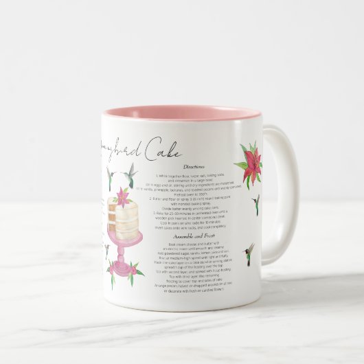 Hummingbird Cake Rezept Zwei-Tonen-Kaffeepause Tas Zweifarbige Tasse (VorderseiteRechts)