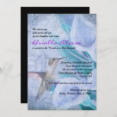 HUMMINGBIRD & CALLA LILY Bat Mitzvah Einladung (Vorne/Hinten)