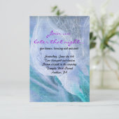 HUMMINGBIRD & CALLA LILY Bat Mitzvah Party Card Einladung (Stehend Vorderseite)